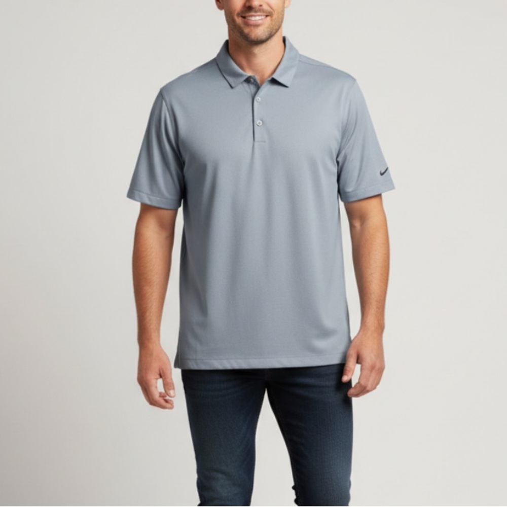 Nike Golf Tour Performance Polo Sporty XXL Blue Gray Dri FIT Athleisure Mens